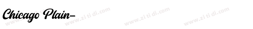 Chicago Plain字体转换